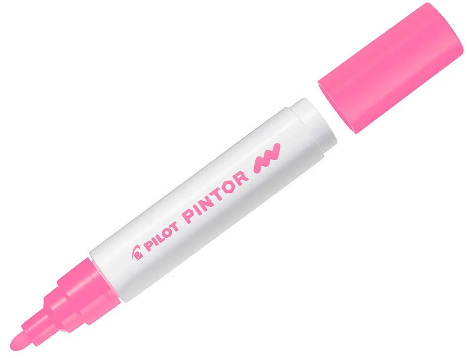 Marqueur peinture pilot pintor encre couvrante tous supports pointe moyenne coloris rose neon