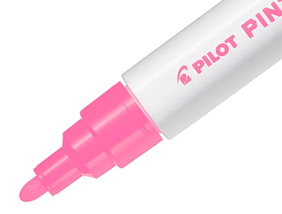 Marqueur peinture pilot pintor encre couvrante tous supports pointe moyenne coloris rose neon