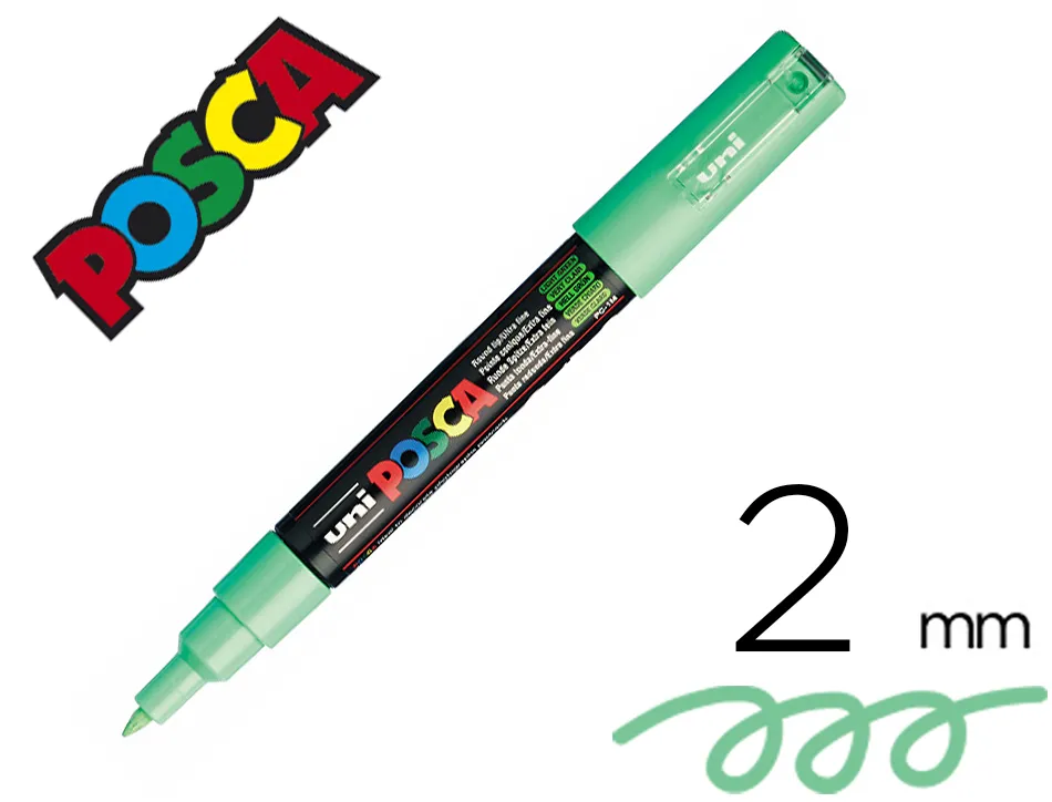 Marqueur peinture pointe pinceau posca pc1mc vert clair