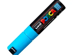 Marqueur peinture posca pc7m pointe large conique encre inodore couvrante miscible tous supports coloris bleu
