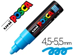 Marqueur peinture posca pc7m pointe large conique encre inodore couvrante miscible tous supports coloris bleu