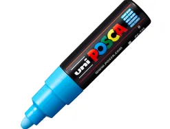 Marqueur peinture posca pc7m pointe large conique encre inodore couvrante miscible tous supports coloris bleu