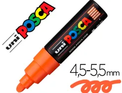 Marqueur peinture posca pc7m pointe large conique encre inodore couvrante miscible tous supports coloris orange