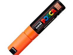 Marqueur peinture posca pc7m pointe large conique encre inodore couvrante miscible tous supports coloris orange