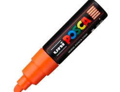 Marqueur peinture posca pc7m pointe large conique encre inodore couvrante miscible tous supports coloris orange