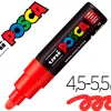 Marqueur peinture posca pc7m pointe large conique encre inodore couvrante miscible tous supports coloris rouge