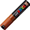 Marqueur peinture posca pc7m pointe large conique encre inodore couvrante miscible tous supports coloris marron