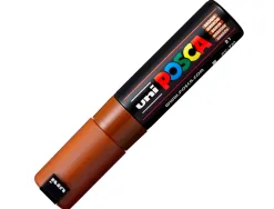 Marqueur peinture posca pc7m pointe large conique encre inodore couvrante miscible tous supports coloris marron