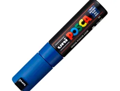 Marqueur peinture posca pc7m pointe large conique encre inodore couvrante miscible tous supports coloris bleu