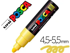 Marqueur peinture posca pc7m pointe large conique encre inodore couvrante miscible tous supports coloris jaune