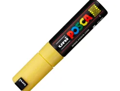 Marqueur peinture posca pc7m pointe large conique encre inodore couvrante miscible tous supports coloris jaune