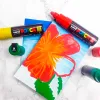 Marqueur peinture posca pc7m pointe large conique encre inodore couvrante miscible tous supports coloris noir