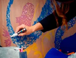Marqueur peinture posca pc7m pointe large conique encre inodore couvrante miscible tous supports coloris violet