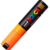 Marqueur peinture posca pc7m pointe large conique encre inodore couvrante miscible tous supports coloris orange