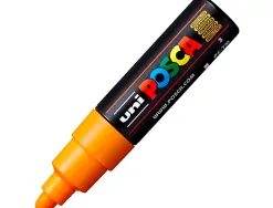 Marqueur peinture posca pc7m pointe large conique encre inodore couvrante miscible tous supports coloris orange