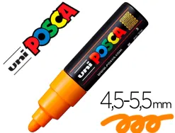 Marqueur peinture posca pc7m pointe large conique encre inodore couvrante miscible tous supports coloris orange