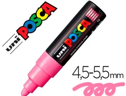 Marqueur peinture posca pc7m pointe large conique encre inodore couvrante miscible tous supports coloris rose