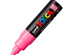 Marqueur peinture posca pc7m pointe large conique encre inodore couvrante miscible tous supports coloris rose