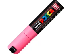 Marqueur peinture posca pc7m pointe large conique encre inodore couvrante miscible tous supports coloris rose