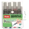 Marqueur pentel maxiflo effaçable tableau blanc pointe conique tracé 1,6mm écriture 1000m corps plastique recyclé 4u