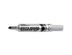 Marqueur pentel maxiflo effaçable tableau blanc pointe conique tracé 2,1mm écriture 1000m corps plastique recyclé noir