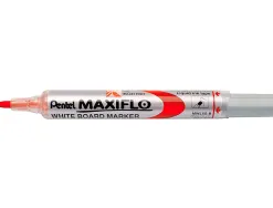 Marqueur pentel maxiflo effaçable tableau blanc pointe conique tracé 1,6mm écriture 1000m corps plastique recyclé rouge