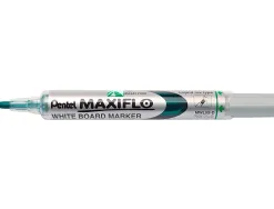 Marqueur pentel maxiflo effaçable tableau blanc pointe conique tracé 1,6mm écriture 1000m corps plastique recyclé vert