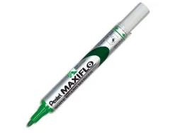 Marqueur pentel maxiflo effaçable tableau blanc pointe conique tracé 1,6mm écriture 1000m corps plastique recyclé vert