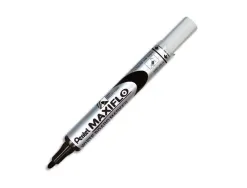 Marqueur pentel maxiflo effaçable tableau blanc pointe conique tracé 1,6mm écriture 1000m corps plastique recyclé noir