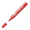 Marqueur pentel n50 permanent pointe ogive 4.3mm encre à solvant indélébile tous supports corps métal rouge