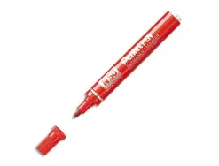 Marqueur pentel n50 permanent pointe ogive 4.3mm encre à solvant indélébile tous supports corps métal rouge
