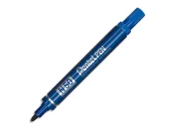 Marqueur pentel n50 permanent pointe ogive 4.3mm encre à solvant indélébile tous supports corps métal bleu