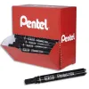 Marqueur pentel n50 permanent pointe ogive 4.3mm encre a solvant indelebile tous supports corps metal noir pack 36 uni