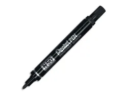 Marqueur pentel n50 permanent pointe ogive 4.3mm encre à solvant indélébile tous supports corps métal noir