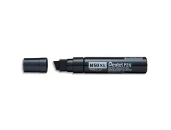 Marqueur pentel n50xl permanent pointe biseau extra-large corps aluminium encre à solvant indélébile tout support noir