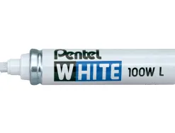 Marqueur pentel peinture pointe conique large trait 3.0mm indélébile opaque tous usages tous matériaux coloris blanc