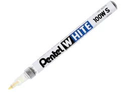 Marqueur pentel peinture pointe conique fine trait 1.3mm indélébile opaque tous usages tous matériaux coloris blanc