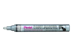 Marqueur pentel peinture paint marker multi-supports pointe moyenne 4,5mm coloris argent