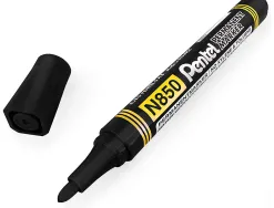 Marqueur pentel permanent pointe conique moyenne 4,20mm encre indelebible faible odeurtous supports coloris noir