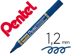Marqueur pentel permanent pointe conique moyenne 4,20mm encre indelebible faible odeurtous supports coloris bleu