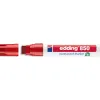 Marqueur permanent edding 850 pointe biseautée corps aluminium coloris rouge