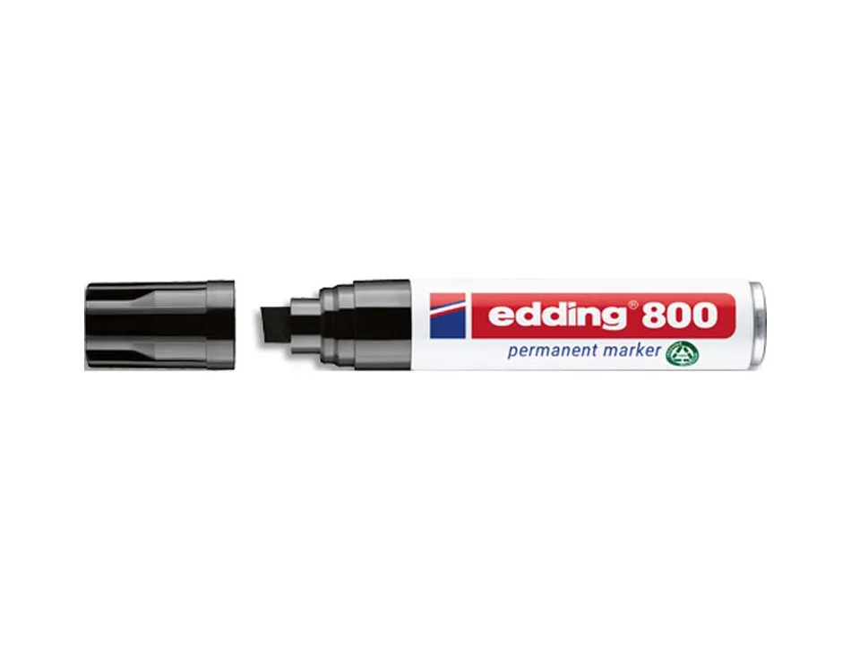 Marqueur permanent edding 800 pointe biseautee tracee 4 a 12mm coloris noir