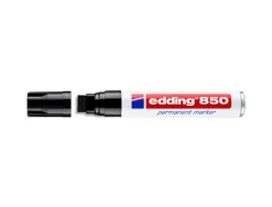 Marqueur permanent edding 850 pointe biseautée corps aluminium coloris noir