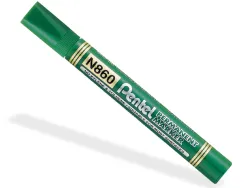 Marqueur permanent pentel pointe biseautee moyenne 2,3/4,5mm encre faible odeur coloris vert