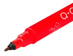 Marqueur permanent q-connect pointe double 1mm et 0,4 mm coloris rouge