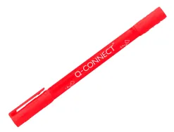Marqueur permanent q-connect pointe double 1mm et 0,4 mm coloris rouge