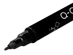 Marqueur permanent q-connect pointe double 1mm et 0,4 mm coloris noir