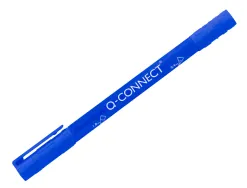 Marqueur permanent q-connect pointe double 1mm et 0,4 mm coloris bleu