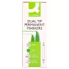 Marqueur permanent q-connect pointe double 1mm et 0,4 mm coloris vert