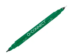 Marqueur permanent q-connect pointe double 1mm et 0,4 mm coloris vert